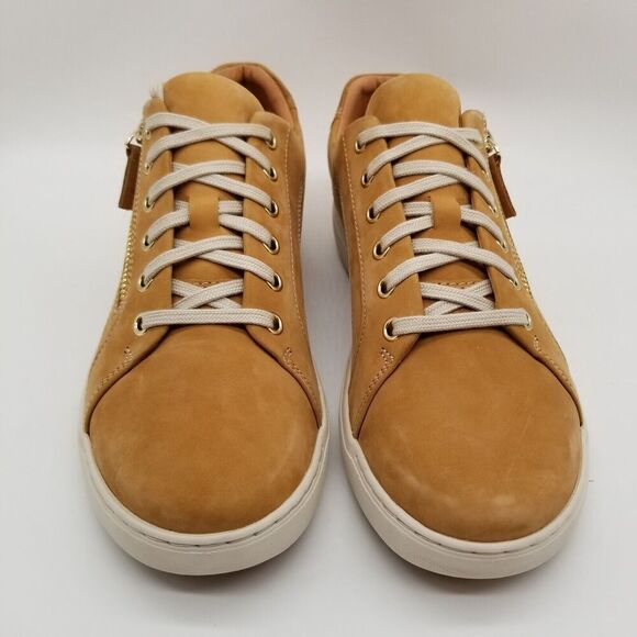 Clarks Women's Nalle Lace Nubuck Leather Sneakers Sz 11 M Camel Beige Low Top - Picture 2 of 7